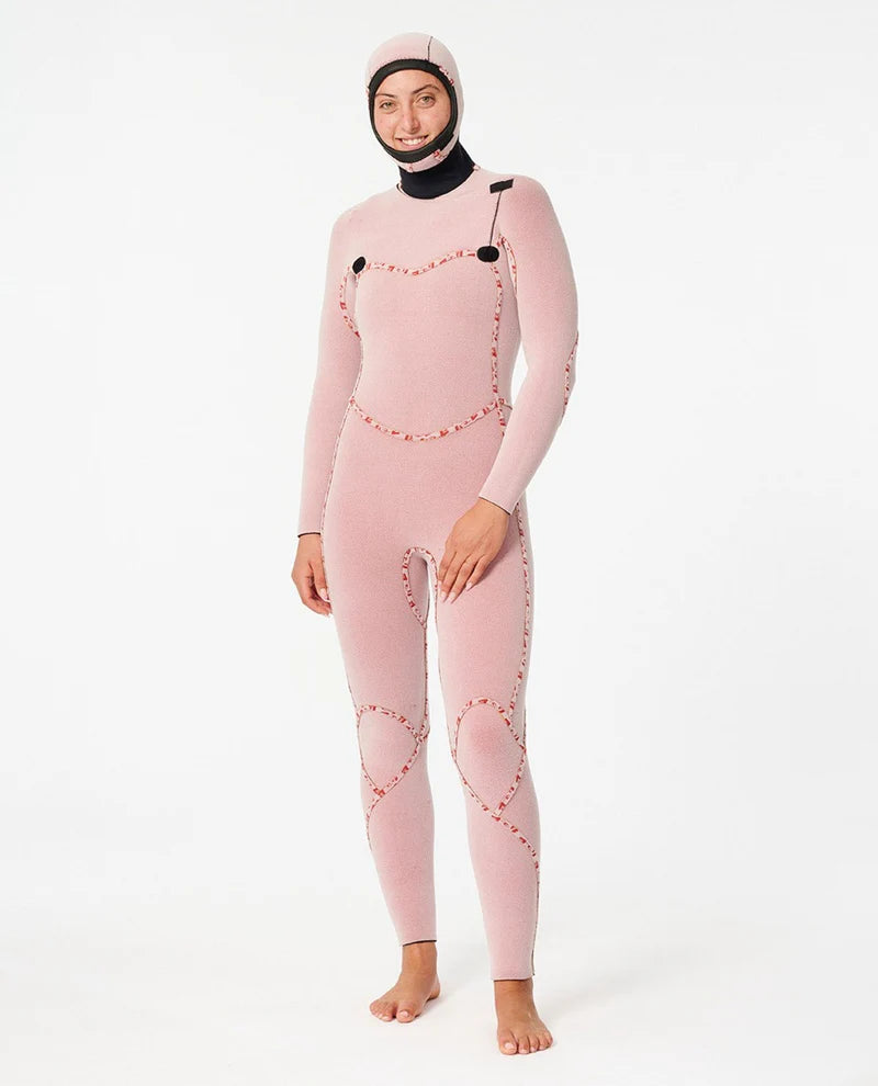 Rip Curl Women's Flashbomb 5/4 Hooded Chest Zip Fullsuit Wetsuit