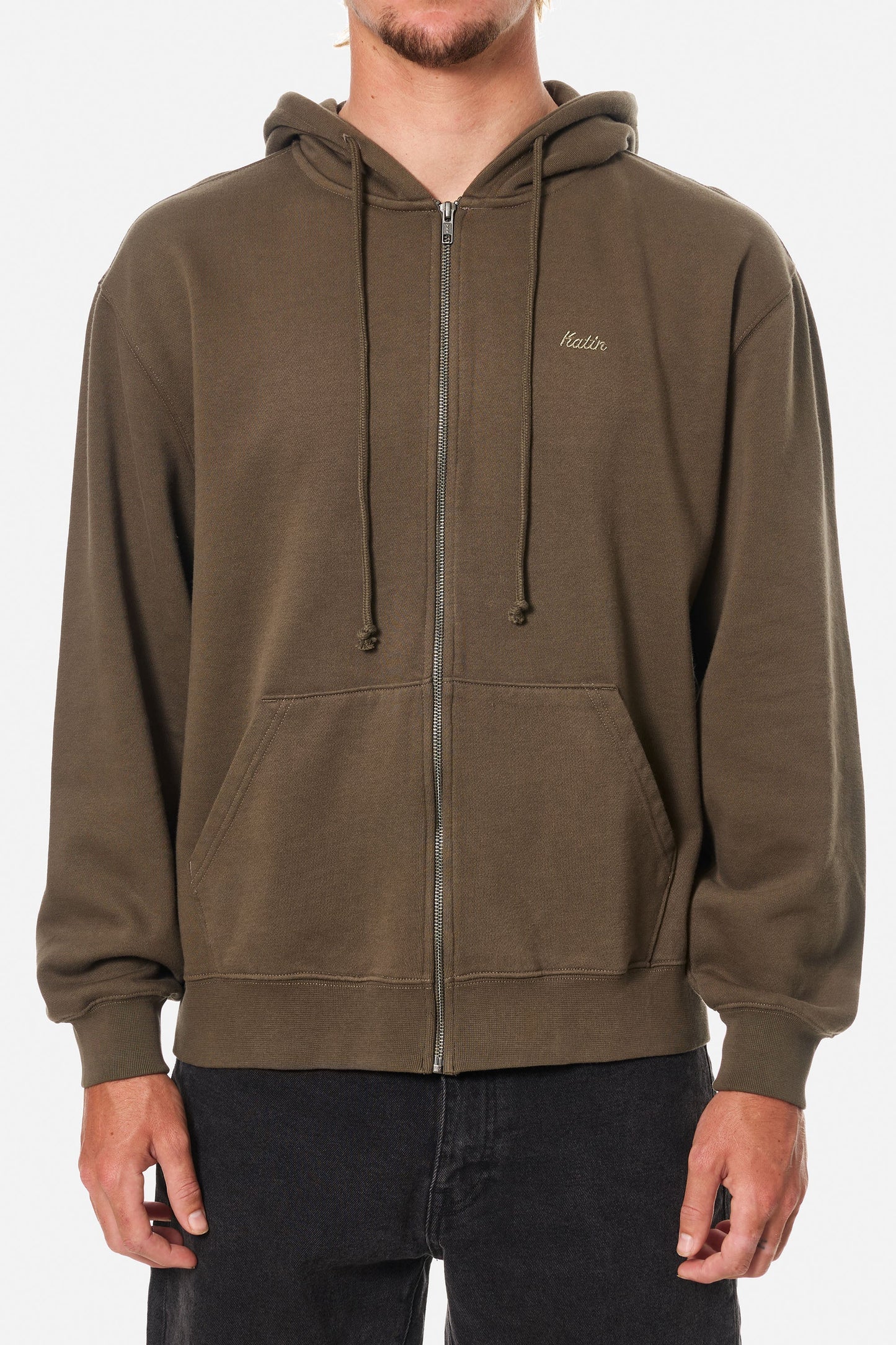 Katin Embordered Logo Zip Up Hoodie