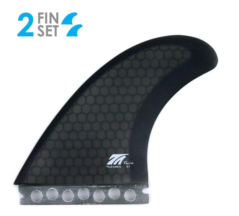 TRUE AMES TWIN 5.1 FIN SET FUTURES HEX CORE