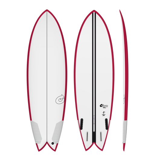 Torq TEC Big Boy Fish 6'10 Surfboard Red Rail