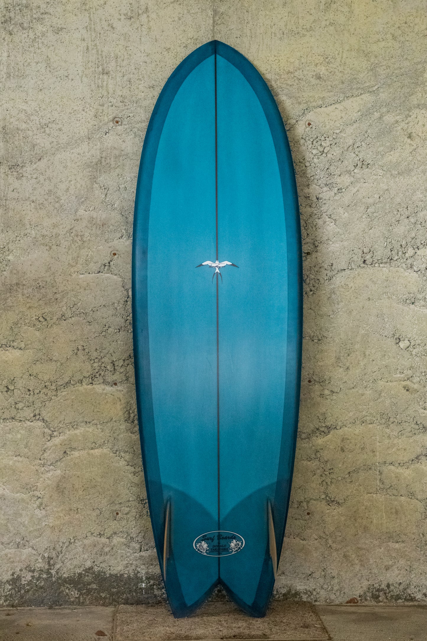 Takayama 5'10 Humu Fish With Glassed on Twin Fins