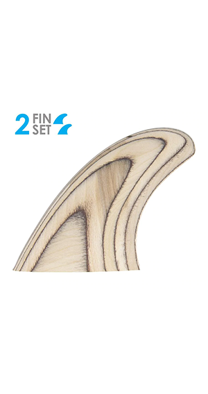 True Ames Twin Fin Set - Marine Plywood: Raw