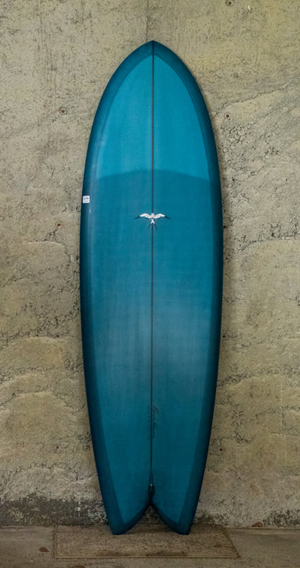 Takayama 5'10 Humu Fish With Glassed on Twin Fins