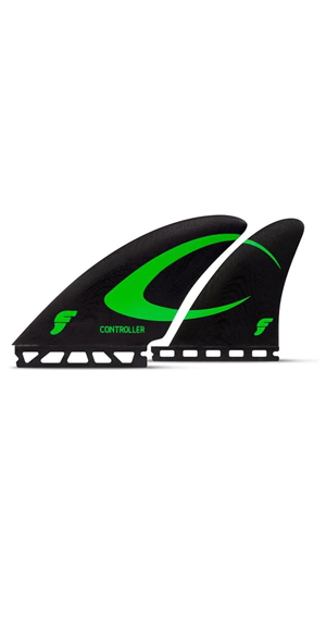 Futures Fiberglass Controller Quad Fin Set Black/Green