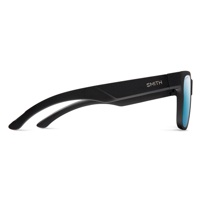 Smith Lowdown 2 Sunglasses Matte Black Frame ChromaPop Polarized Blue Mirror Lens