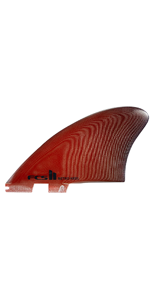 FCS II Retro Keel Twin Fin Set Red