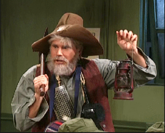 Oh Pickleshoots! The power's out again! Old Prospector skit