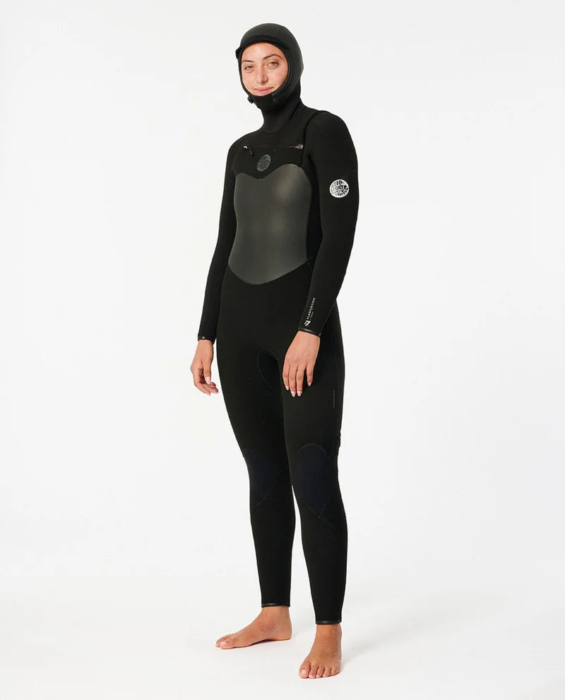 Rip Curl Women's Flashbomb 5/4 Hooded Chest Zip Fullsuit Wetsuit