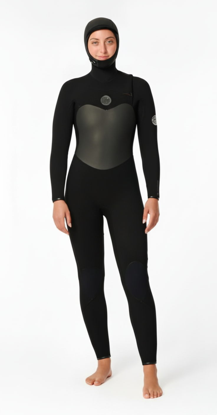 Rip Curl Women's Flashbomb 5/4 Hooded Chest Zip Fullsuit Wetsuit
