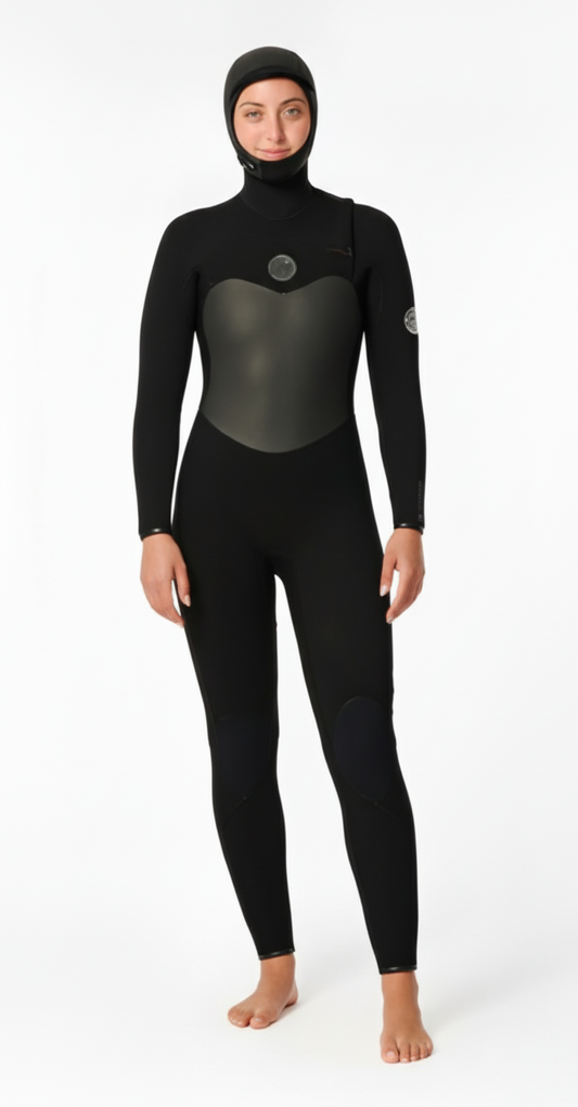 Rip Curl Women's Flashbomb 5/4 Hooded Chest Zip Fullsuit Wetsuit
