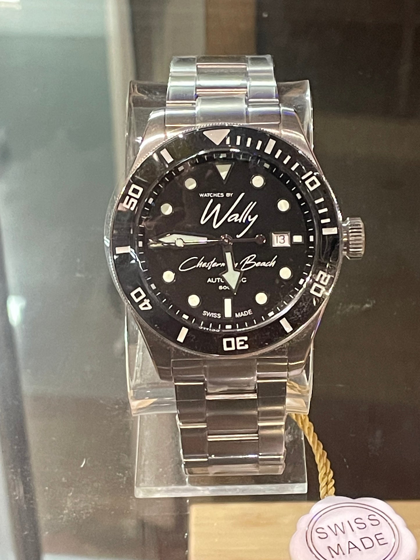 Wally Watch Chesterman Beach - Black with Steel Bracelet
