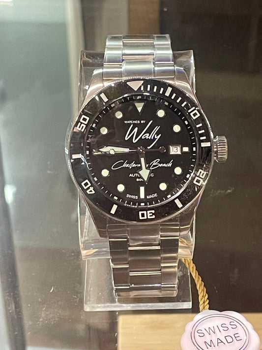 Wally Watch Chesterman Beach - Black with Steel Bracelet