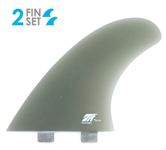 True Ames TA Twin Fin Set FCS Smoke