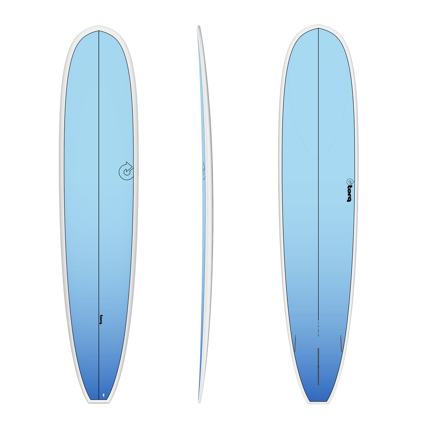 Torq 9'6 Long Surfboard Light Blue Fade