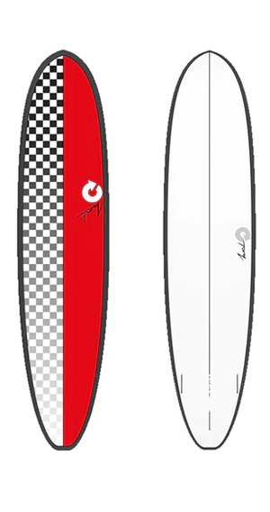 Torq 8'2 Fun V+Surfboard Red Checkers