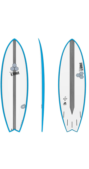 Torq Channel Islands 5'10 Pod Mod Surfboard Blue Rail