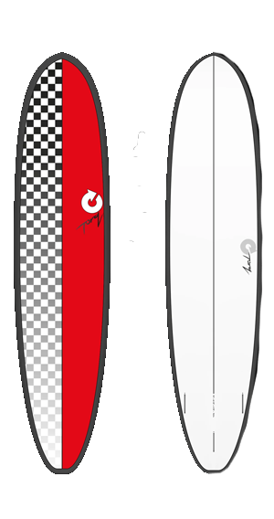 Torq Longboard 8'0 Surfboard Red Checkers