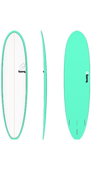 Torq 8'2 Fun V+ Surfboard Seagreen Rail