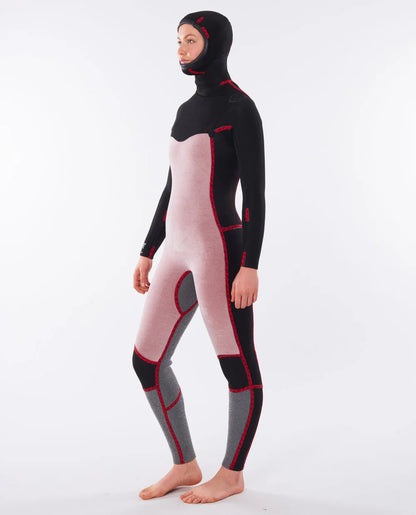 Rip Curl Women's Dawn Patrol 5/4 Chest Zip Hooded Wetsuit