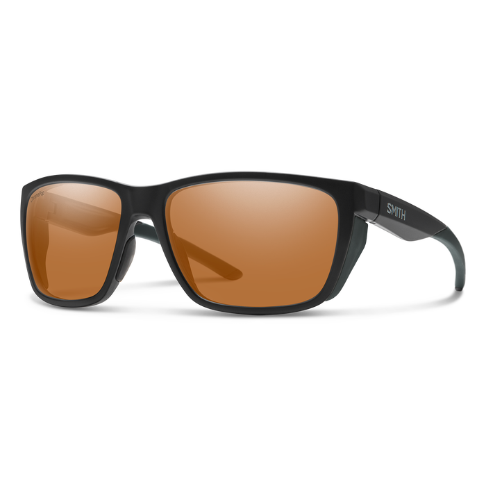 Smith Longfin Sunglasses Matte Black Frame ChromaPop Polarized Copper Lens