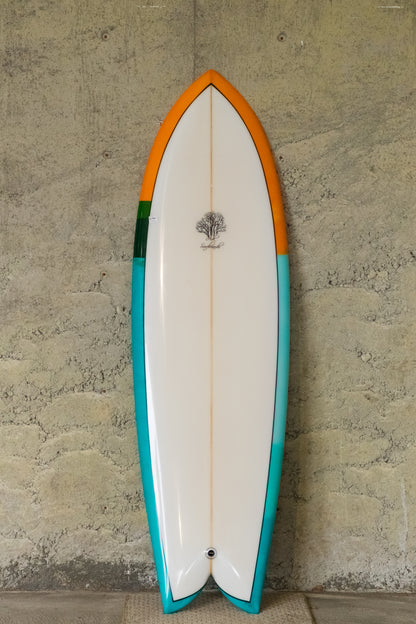 Ark 6'0 Twin Fish Hand Painted by Yvonne Acheson