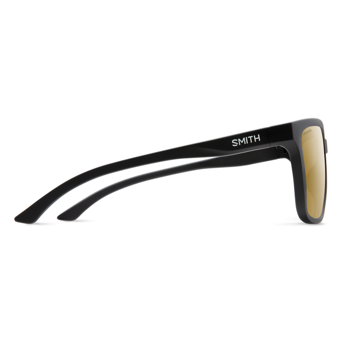 Smith Shoutout Sunglasses Matte Black Frame ChromaPop Polarized Bronze Mirror Lens