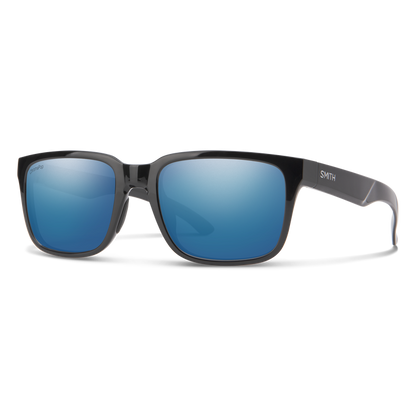 Smith Headliner Sunglasses Black Frame ChromaPop Polarized Blue Mirror Lens