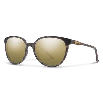 Smith Cheetah Sunglasses Matte Ash Tortoise Frame Gold Mirror Lens