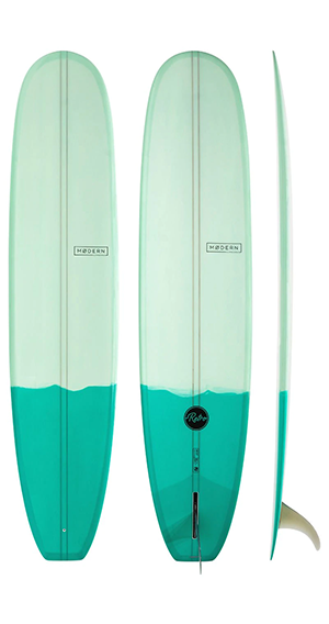 Modern 9'6 Retro Green PU Surfboard