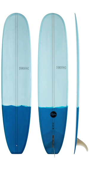 Modern 9'6 Retro Blue PU Surfboard