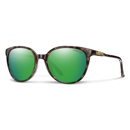 Smith Cheetah Sunglasses Tortoise Frame ChromaPop Polarized Green Mirror Lens