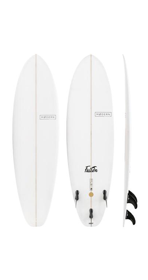 Modern 7'6 Falcon Clear PU Surfboard