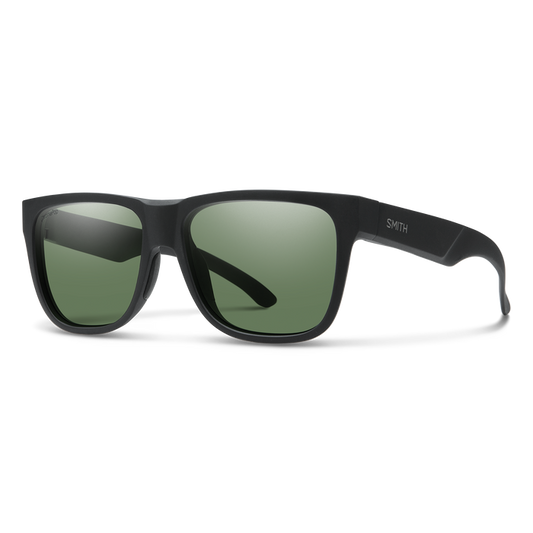 Smith Lowdown 2 Sunglasses Matte Black Frame ChromaPop Polarized Gray Green Lens