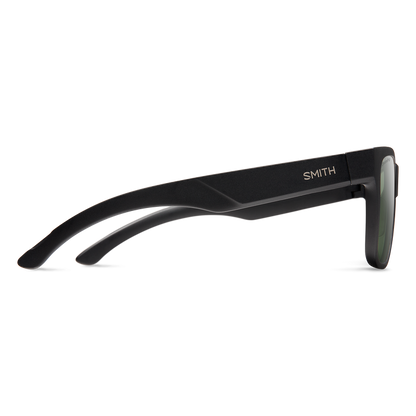 Smith Lowdown 2 Sunglasses Matte Black Frame ChromaPop Polarized Gray Green Lens
