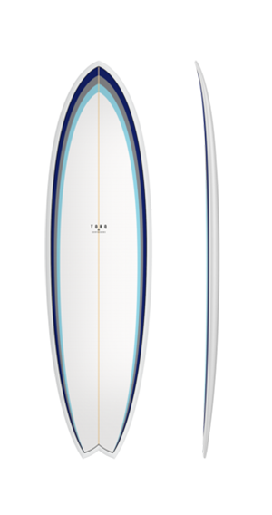 Torq 6'10 Fish Nose Arrow Pattern Surfboard